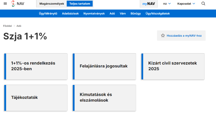 NAV: keddig lehet rendelkezni a civil szervezetek, vallási közösségek támogatásáról